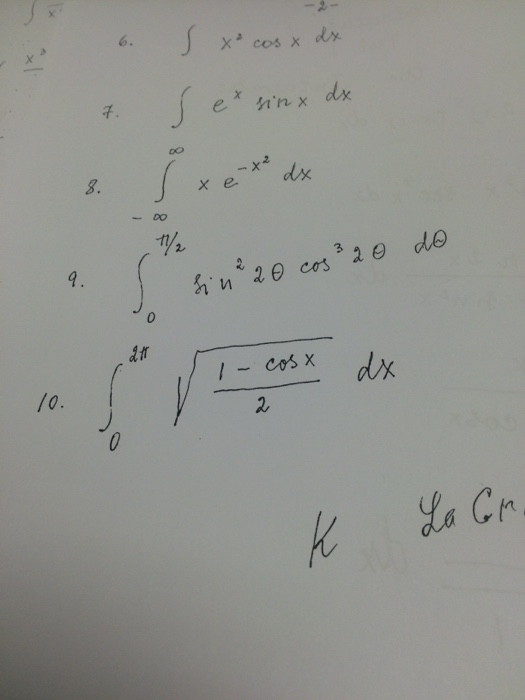 solved-integral-x-2-cos-x-dx-integral-e-x-sin-x-dx-chegg