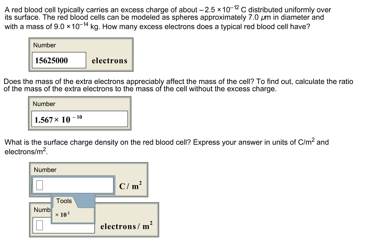 solved-a-red-blood-cell-typically-carries-an-excess-charge-chegg