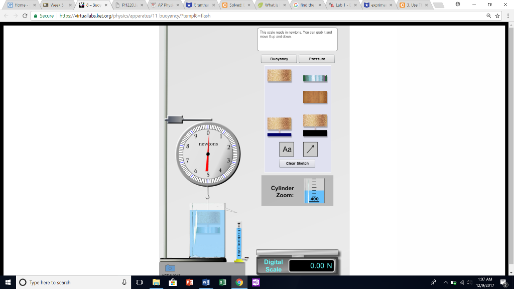Solved Density of the cork You already know the weight of