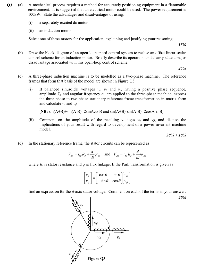 Solved Q3 (a) A mechanical process requires a method for | Chegg.com