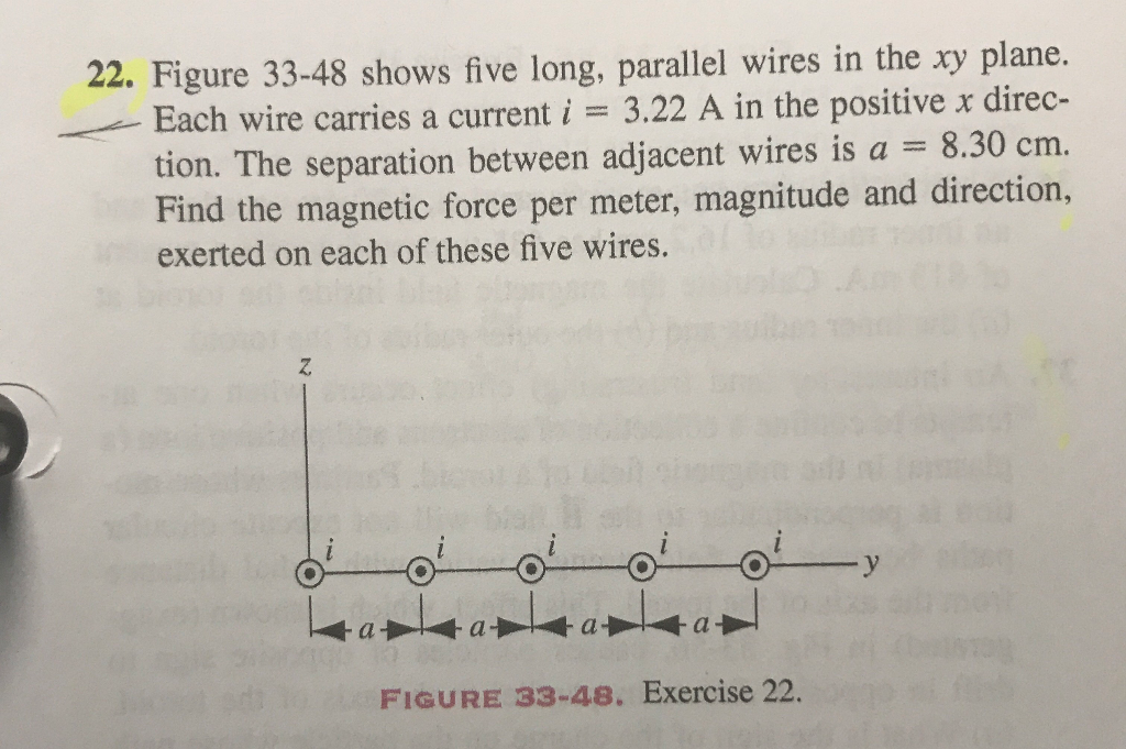 Solved Figure 3348 shows five long, parallel wires in the