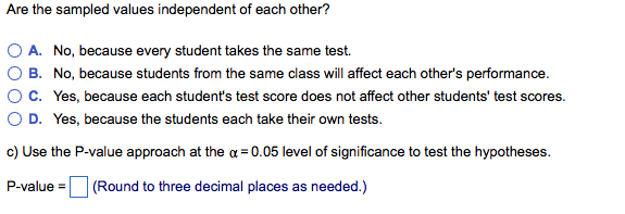 Solved Acollege entrance exam company determined that a | Chegg.com