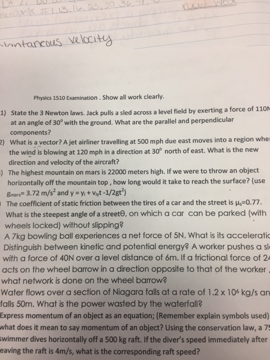 Solved State the 3 Newton laws. Jack pulls a sled across a