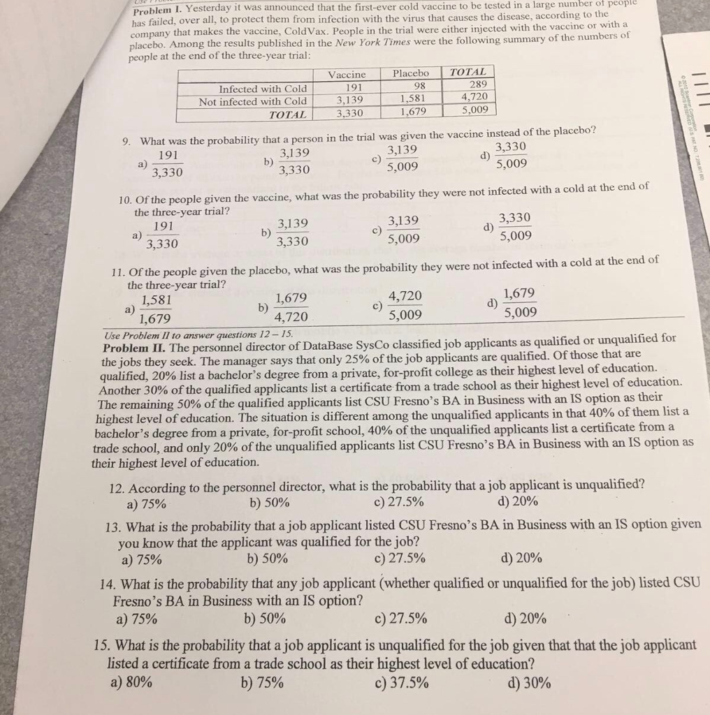 Solved Of People Oblem I Yesterday It Was Announced That Chegg