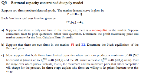 Solved Suppose Two Firms; Produce Identical Goods. The | Chegg.com