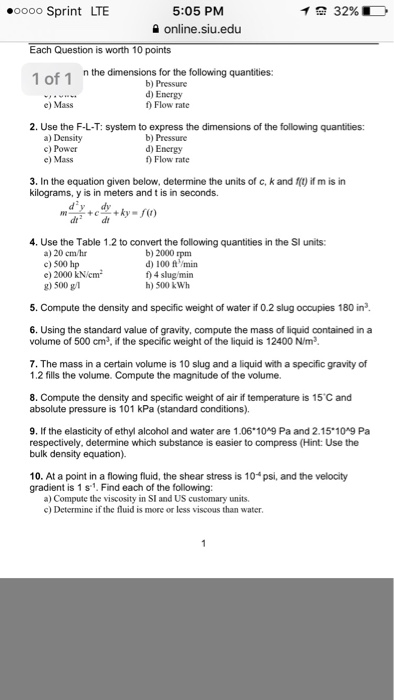 Solved Each Question is worth 10 points The dimensions for | Chegg.com