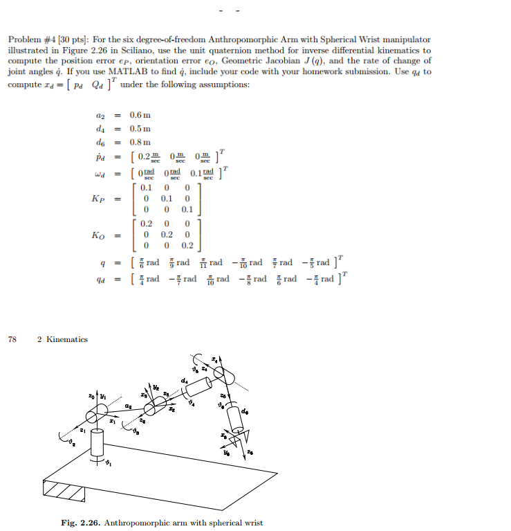 Problem 4 30 Pts For The Six Degree Of Freedon 3729