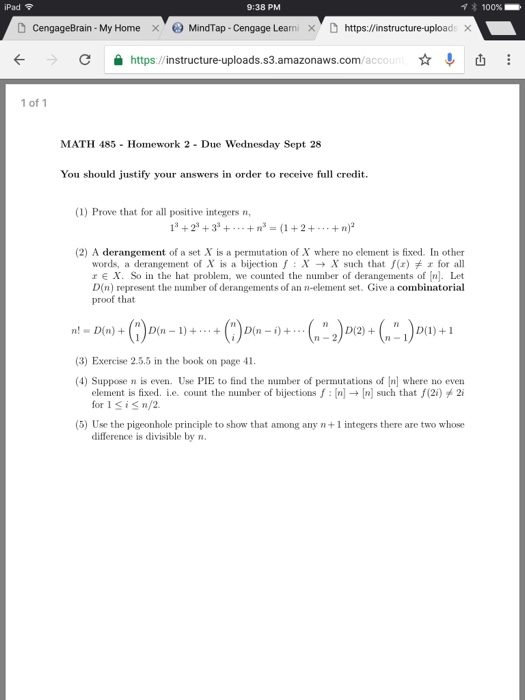 Solved Prove That For All Positive Integers N, 1^3 + 2^3 + | Chegg.com