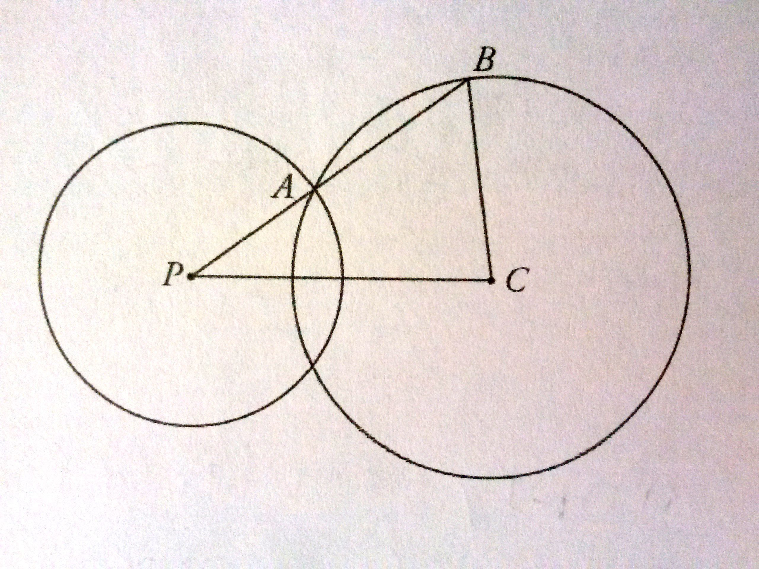 Solved In the following diagram PA 3 BC 4 and PC 6. Find