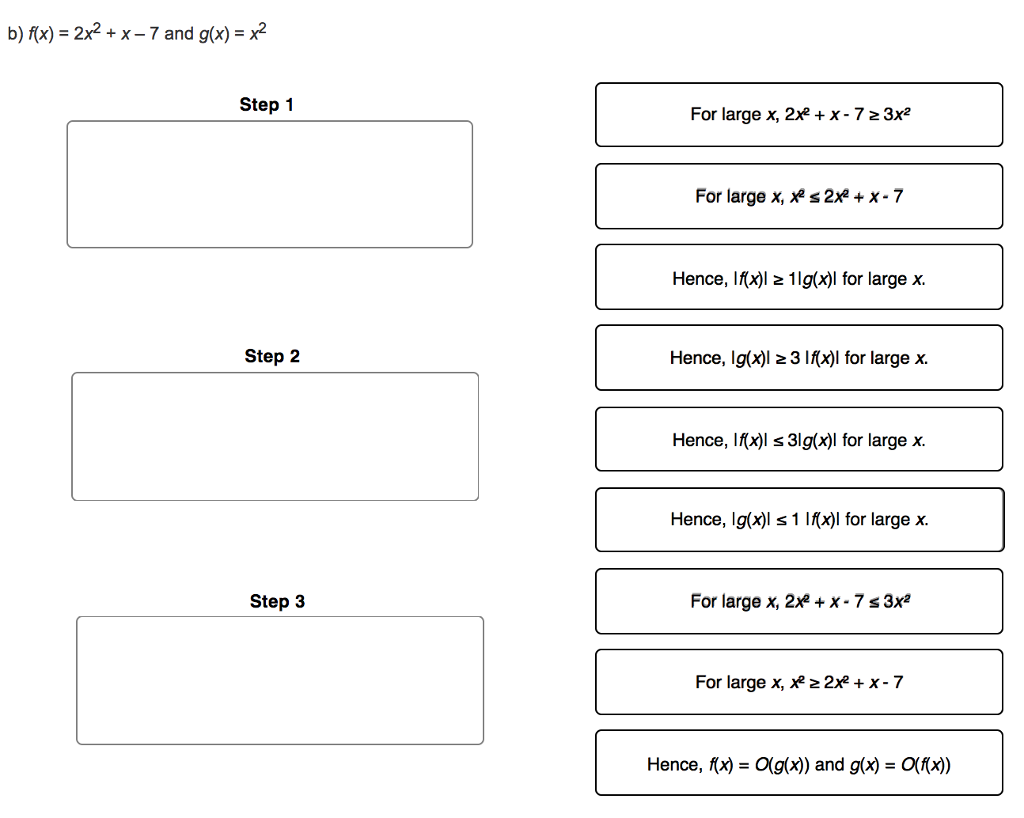 Solved Discrete Math Help Need Help arranging the steps | Chegg.com