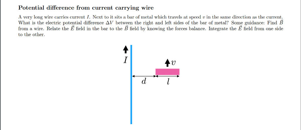 Solved Potential difference from current carrying wire A | Chegg.com