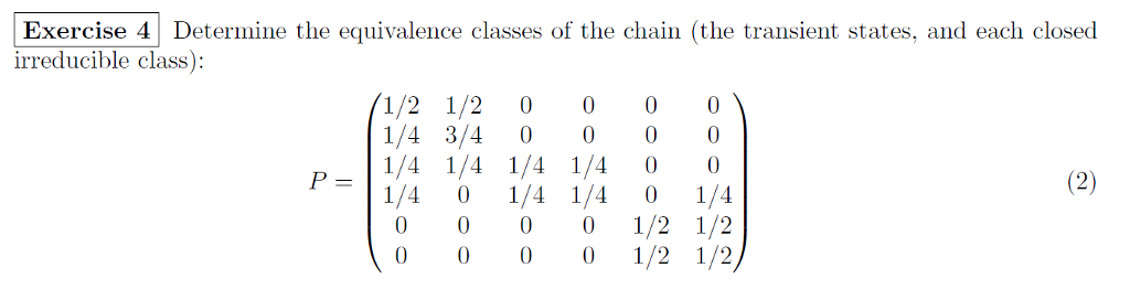 Solved: Exercise 4 Determine The Equivalence Classes Of Th... | Chegg.com