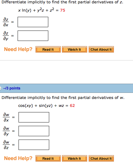 Solved Differentiate Implicitly To Find Dy Dx Sec Xy