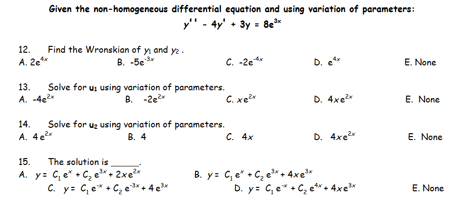 solved-given-the-non-homogeneous-differential-equation-and-chegg