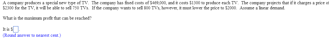 Solved A company produces a special new type of TV. The | Chegg.com