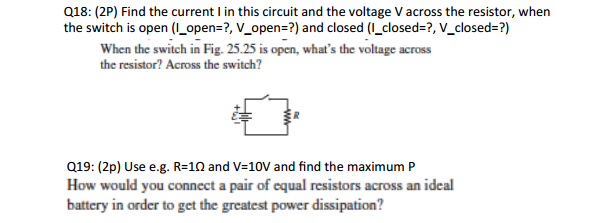 Solved Find the current I in this circuit and the voltage V | Chegg.com