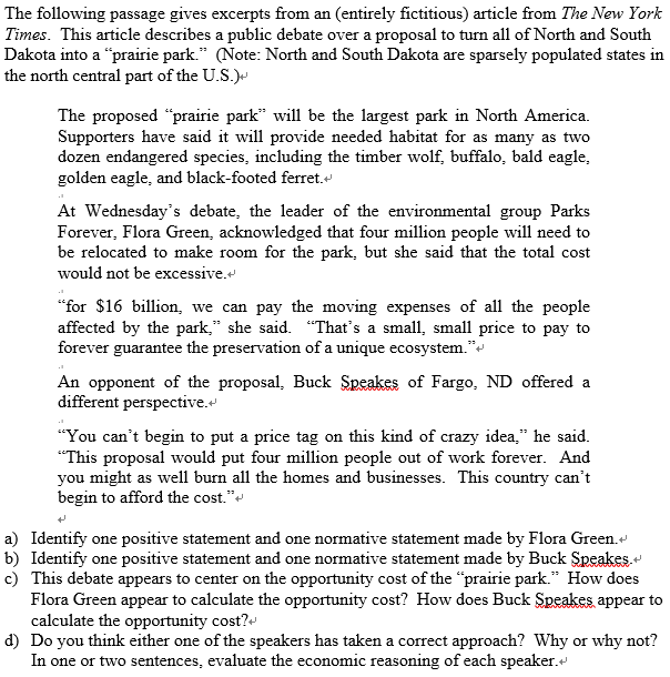 Solved The following passage gives excerpts from an