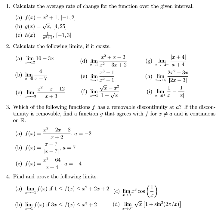 solved-1-calculate-the-average-rate-of-change-for-the-chegg