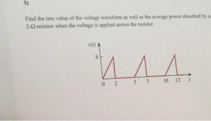 Solved Find the rms value of the voltage waveform as well as | Chegg.com