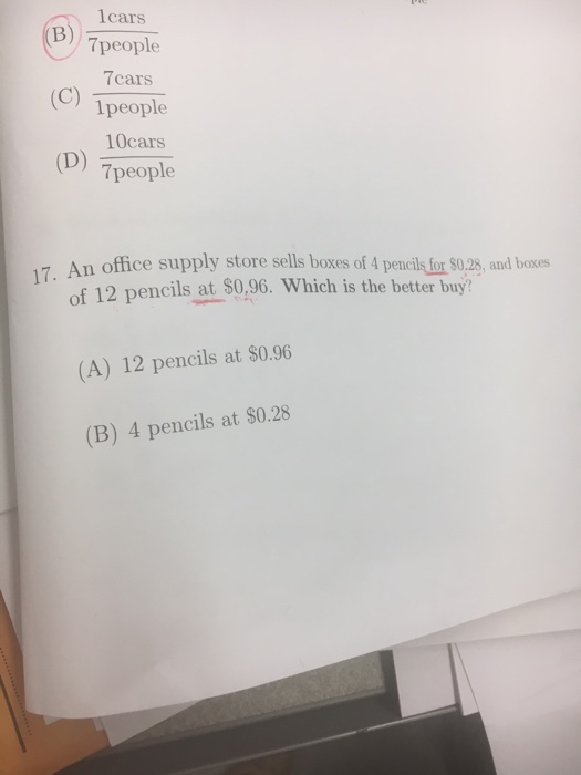 Solved An office supply store sells boxes of 4 pencils for