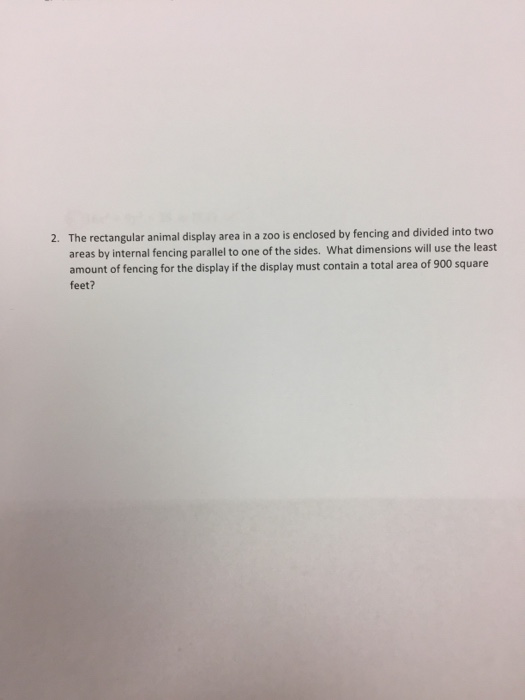 Solved The rectangular animal display area in a zoo is