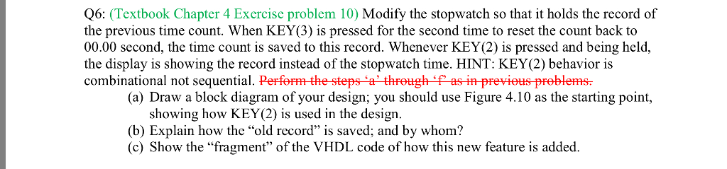 11 III VIHDL Codes. Clock Gen EU Key(0) reset Clock | Chegg.com