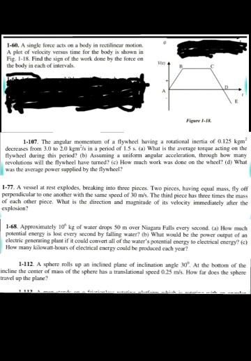 solved-1-60-a-single-force-acts-on-a-body-in-rectilinear-chegg