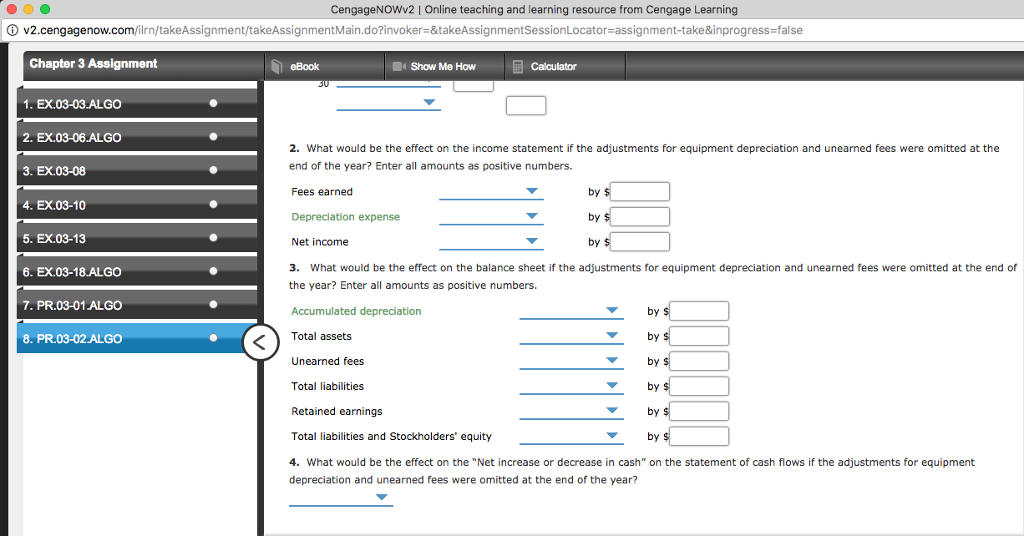 Solved Chapter 3 Assignment eBook Show Me HowCalculator | Chegg.com