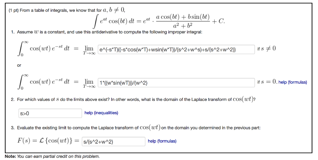 Solved From A Table Of Integrals, We Know That For A, B | Chegg.com