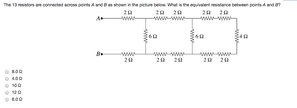 Solved The 13 Resistors Are Connected Across Points A And B | Chegg.com