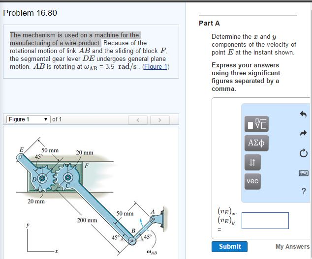 Solved The mechanism is used on a machine for the
