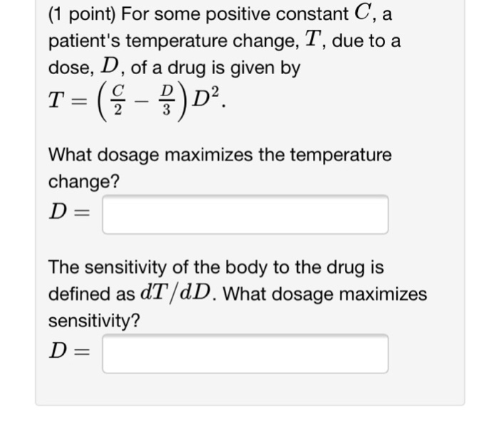 Solved For Some Positive Constant C A Patient s Temperature Chegg