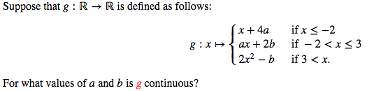 Solved Suppose that g : R → R is defined as follows: For | Chegg.com