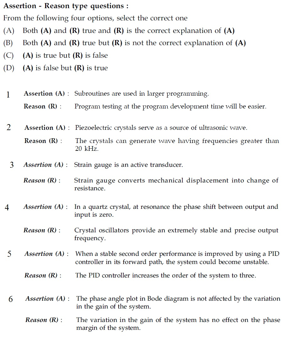 Solved From The Following Four Options, Select The Correct | Chegg.com