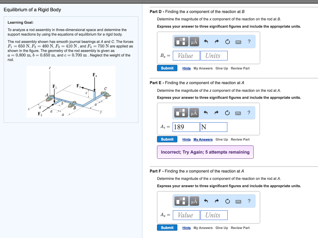 Solved To Analyze A Rod Assembly In Three dimensional Space Chegg