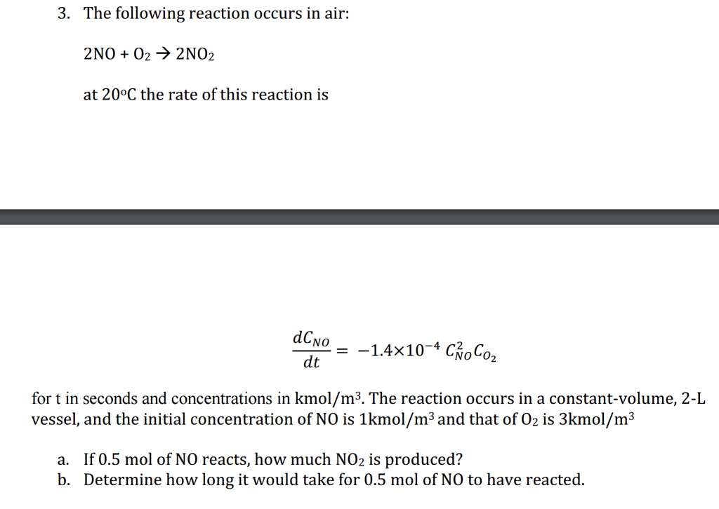 Solved The Following Reaction Occurs In Air 2NO O 2 Chegg solved-the-following-reaction-occurs-in-air-2no-o-2-chegg