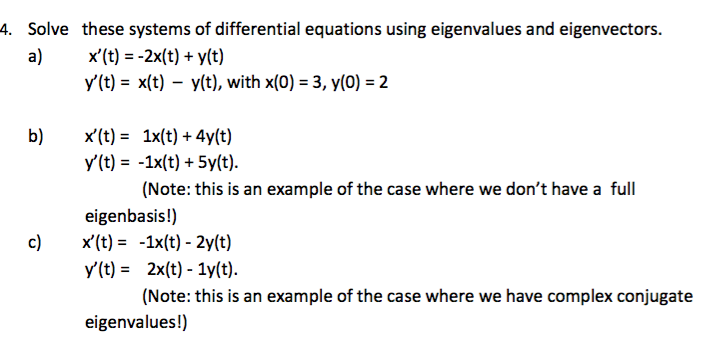 differential equation systems eigenvector