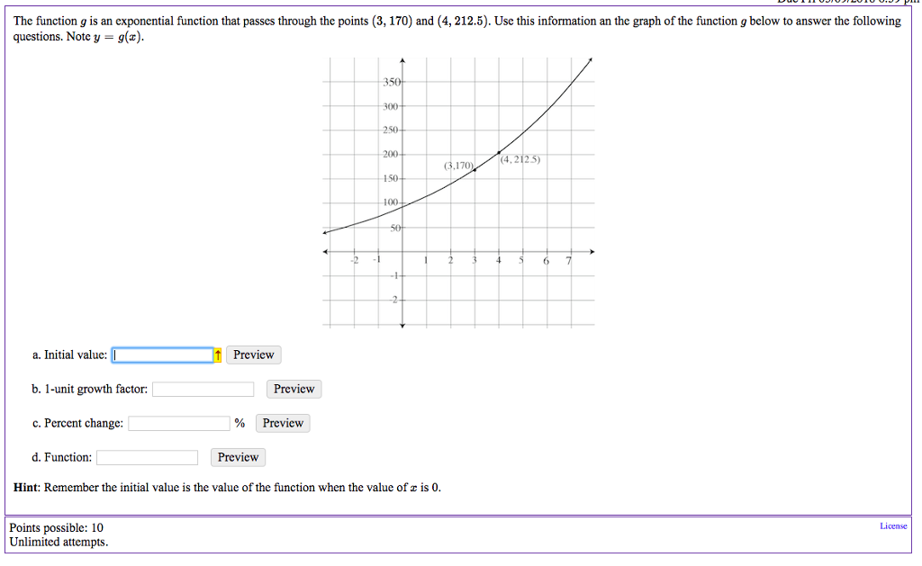 solved-the-function-g-is-an-exponential-function-that-passes-chegg