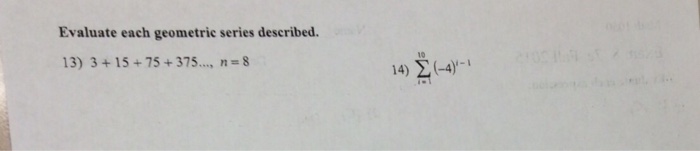 12.3 geometric series evaluate homework and practice answer key