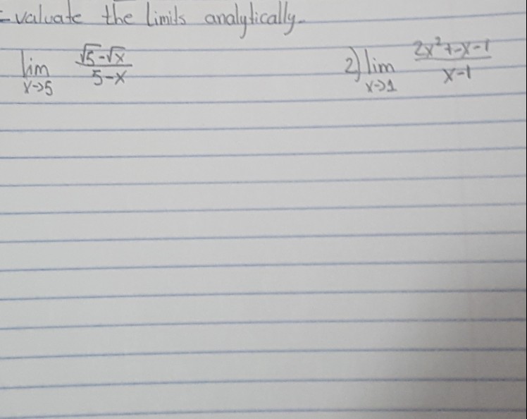 Solved L) 2 lim x- Y->5 | Chegg.com