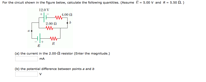 Solved For the circuit shown in the figure below, calculate | Chegg.com