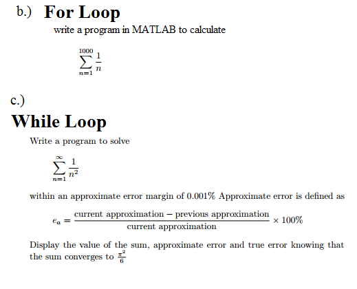 for loops matlab