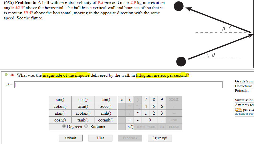 solved-696-problem-6-a-ball-with-an-initial-velocity-of-chegg