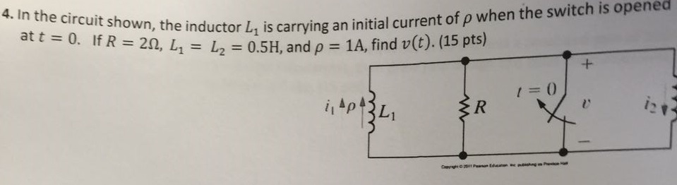 Solved In the circuit shown, the inductor L_1 is carrying an | Chegg.com