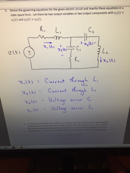 Solved Derive The Governing Equations For The Given Electric | Chegg.com