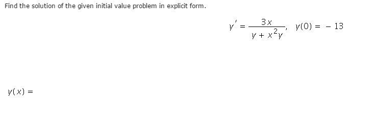 Solved Find the solution of the given initial value problem | Chegg.com