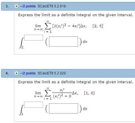 Solved Express The Limit As A Definite Integral On The Given | Chegg.com