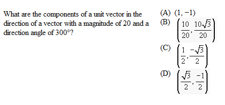 Solved What are the components of a unit vector in the | Chegg.com