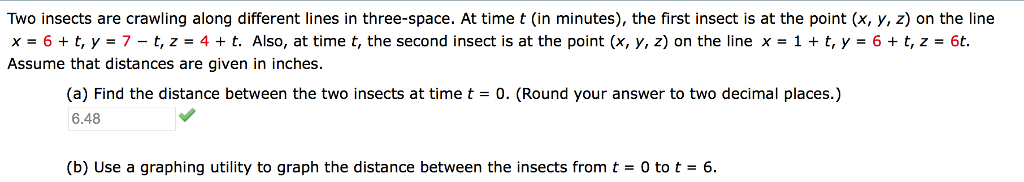 Solved Two insects are crawling along different lines in | Chegg.com