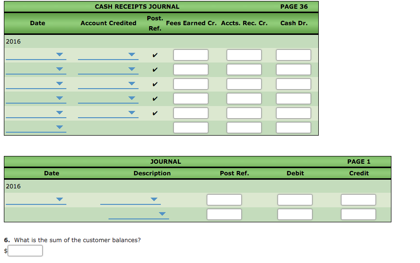 revenue-journal-and-cash-receipts-journal-accounts-chegg